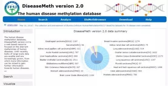 DiseaseMeth2：人类疾病甲基化数据库介绍